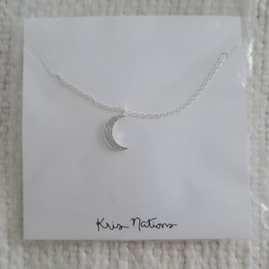 Kris Nations crescent moon sterling Necklace